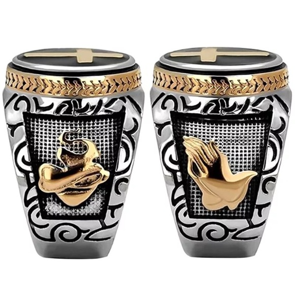 NEW Holy Spirit Prayer Christian Cross Jesus Ring - Picture 3 of 8